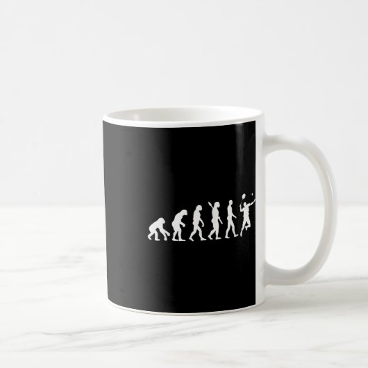Mug Maillot de Tee Badminton Evolution Drôle Raquettes (Droite)