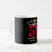 Mug Maillot d'équipe de circuit de combat de cage Yach (Devant gauche)