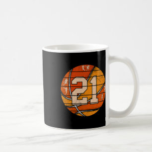 Mug Maillot Numéro #21 Sketll Love Joueur Vintag