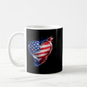 Mug Maillot Usa Cœur Drapeau Américain Hommes Femmes U