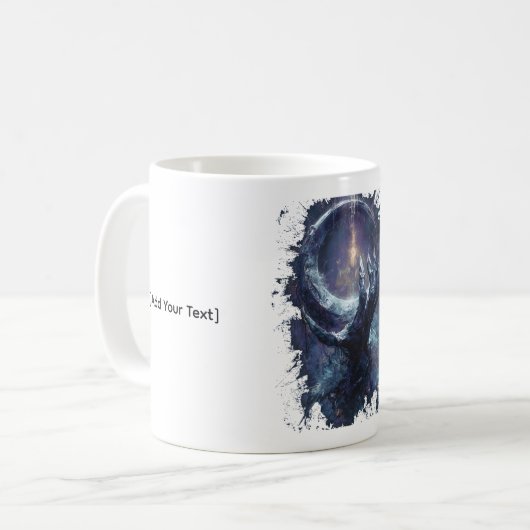 Mug Main cosmique de fantasy sombre (Devant gauche)