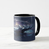Mug Main Cosmique Fantastique Sombre (Devant droit)