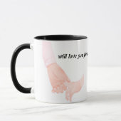 Mug Main dans l'amour de la main Art - Parent & Enfant (Gauche)