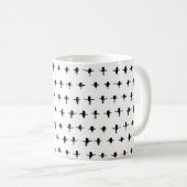Mug Main de croix noires dessinée géométrique (Devant droit)