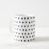 Mug Main de croix noires dessinée géométrique (Devant gauche)
