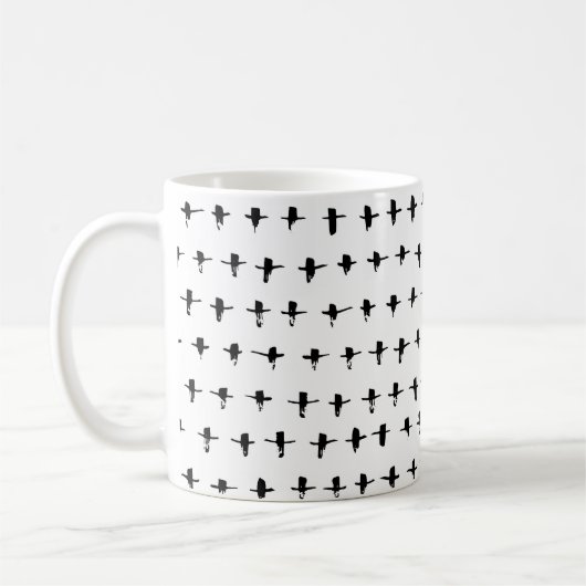 Mug Main de croix noires dessinée géométrique (Gauche)