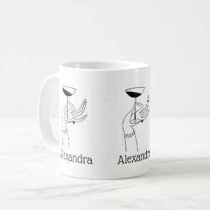 Mug Main de femme Art déco tenant une coupe de champag
