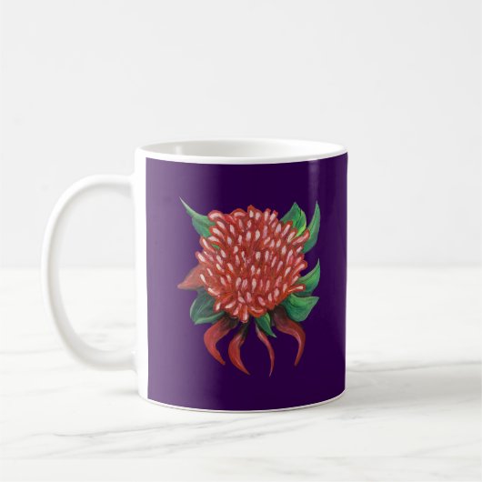 Mug Main de fleurs dessinée Waratah (Gauche)