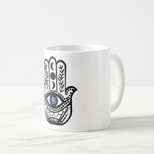 Mug Main de Hamsa Fatima Evil Eye (Devant droit)