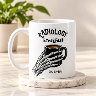 Mug Main de squelette drôle Radiologie Petit déjeuner