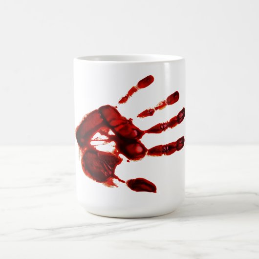 Mug Main effrayante rouge d'Halloween (style n° 2) (Centre)
