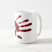 Mug Main effrayante rouge d'Halloween (style n° 2) (Devant droit)