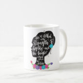 Mug Main florale Scriptur en lettres de citation de (Devant droit)