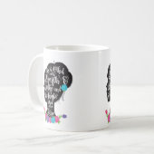 Mug Main florale Scriptur en lettres de citation de (Devant gauche)