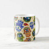 Mug Main Hamsa - Main de Fatima coloré motif (Devant droit)