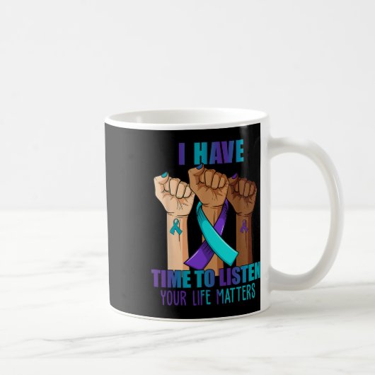 Mug Main J'Ai Le Temps D'Écouter La Prévention Du Suic (Droite)
