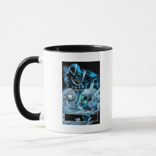 Mug Main noire avec le panneau de crâne