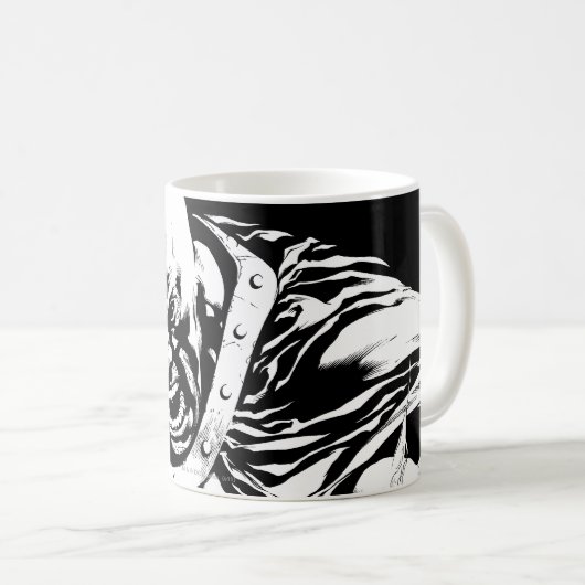 Mug Main noire avec panneau crâne 2 (Devant droit)