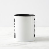 Mug Main noire avec panneau crâne 2 (Centre)