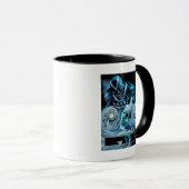 Mug Main noire avec panneau de crâne (Devant droit)