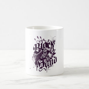 Mug Main noire - collage pourpre