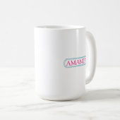 Mug Main personnalisée peinte rose flamant (Devant droit)