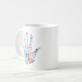 Mug Main sociale de réseau (Devant gauche)