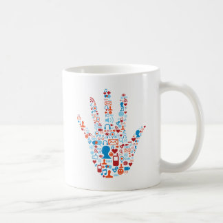 Mug Main sociale de réseau