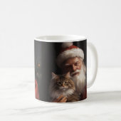 Mug Maine Coon avec Noël Festif du Père Noël (Devant droit)