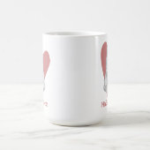Mug Maine Coon Chat Aquarelle Kitty Coeur rose (Centre)
