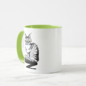 Mug Maine Coon Tabby Cat Off-Leash Art™ (Devant gauche)