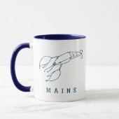 Mug Maine - Elégant homard bleu - Custom (Gauche)