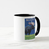 Mug MaineMoose au clair de lune (Devant droit)