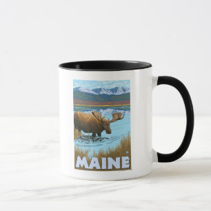 Mug MaineMoose buvant dans le lac