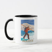 Mug MaineSkier transportant des skis (Gauche)