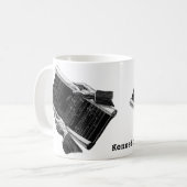 Mug Mains avec plans architecturaux bleus, entreprise  (Devant gauche)
