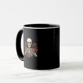 Mug Mains Coeur Squelette Avec Roses Rouges - Romantiq (Devant gauche)