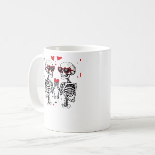 Mug Mains Coeur Squelette Pour Trending (Devant gauche)