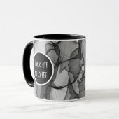 Mug Mains de mon café moderne élégant avec Monogramme (Devant gauche)