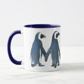 MUG MAINS DE TENUE DE COUPLE PENGUIN (Gauche)
