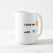 Mug Mains Diamond Bitcoin (Devant droit)