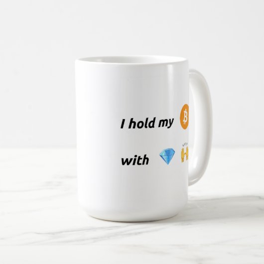Mug Mains Diamond Bitcoin (Devant droit)