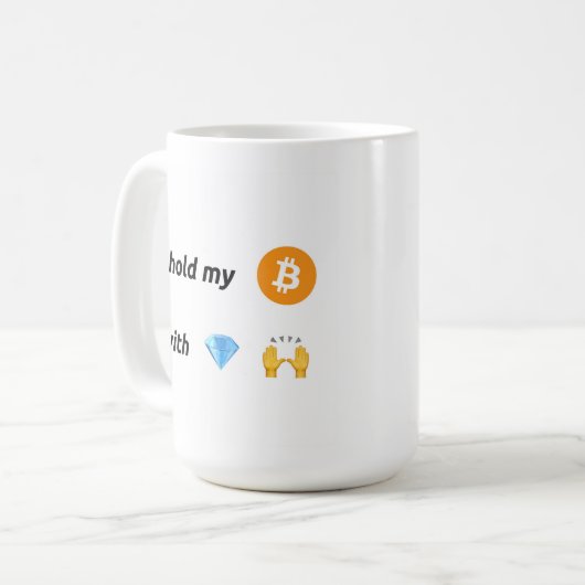 Mug Mains Diamond Bitcoin (Devant gauche)