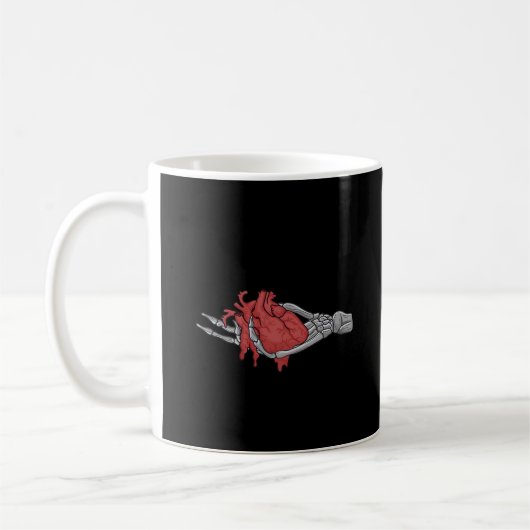 Mug Mains du squelette du coeur (Gauche)