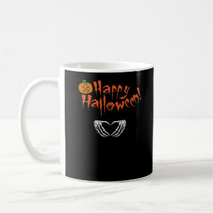 Mug Mains éffrayantes de squelette. Joyeux Halloween.