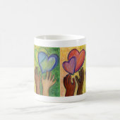 Mug Mains et Coeur Diversité Amour Art Personnalisé Ca (Centre)