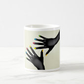 Mug Mains Noires Avec Ongles Peintes