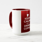 Mug Maintenez café calme et de boissons (Devant gauche)