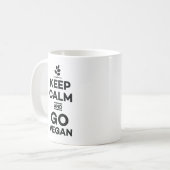 Mug Maintenez calme et allez végétalien de nutrition (Devant gauche)