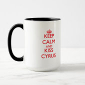 Mug Maintenez calme et baiser Cyrus (Gauche)